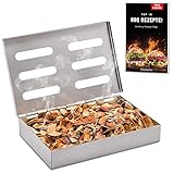 Räucherphorie Räucherbox Edelstahl - Robuste Smoker Box + E-Book mit den leckersten Rezepten - Grill Räucherbox...