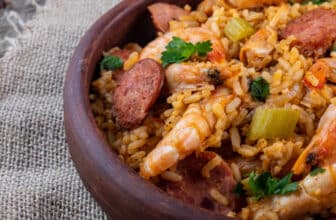 Jambalaya mit Shrimps