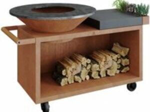 OFYR Feuerplatte Island Corten 100 PRO Keramik Dunkelgrau