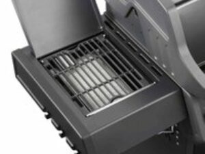 SANTOS Gasgrill S-318 | Seiten- & Heckbrenner, All Black inkl. Drehspieß, Rostheber & Silikonablage