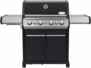 SANTOS S-418 Black Drehspieß Edition, Edelstahlroste, inkl. Seiten- & Heckbrenner