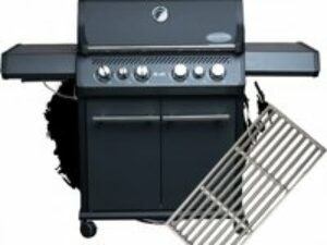 SANTOS S-418 Edelstahl-Gussrost Edition, Matt Schwarz