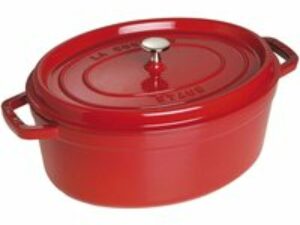 STAUB Cocotte, 27 cm, Kirsch-Rot, oval, Gusseisen