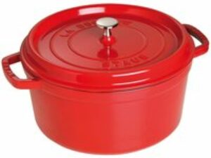 STAUB Cocotte, 28 cm, Kirsch-Rot, Gusseisen