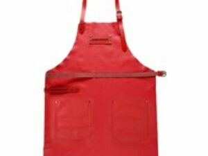 Feuermeister Lederschürze Rot Gr. 1, mit 2 Taschen