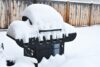 Schneebedeckter Grill