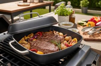 Grillpfanne mit Deckel als unverzichtbares Zubehör für BBQ, Grillen, Smoken und die Outdoorküche