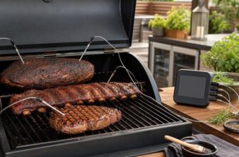 Grillthermometer mit vier Fühlern als unverzichtbares Zubehör für BBQ, Grillen, Smoken und Outdoorküche