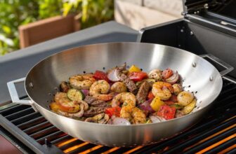 Grillwok aus Edelstahl – praktisches Zubehör für BBQ, Grillen, Smoken und die Outdoorküche