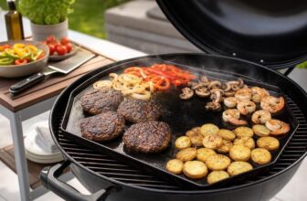 Plancha für den Kugelgrill als starkes Zubehör für BBQ, Grillen, Smoken und Outdoorküche