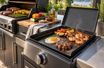 Plancha für den Seitenbrenner als starkes Zubehör für BBQ, Grillen, Smoken und die Outdoorküche