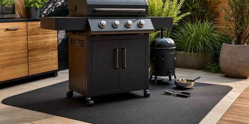 Feuerschutzmatte für den Grill als unverzichtbares Zubehör für BBQ, Smoken und Outdoorküche