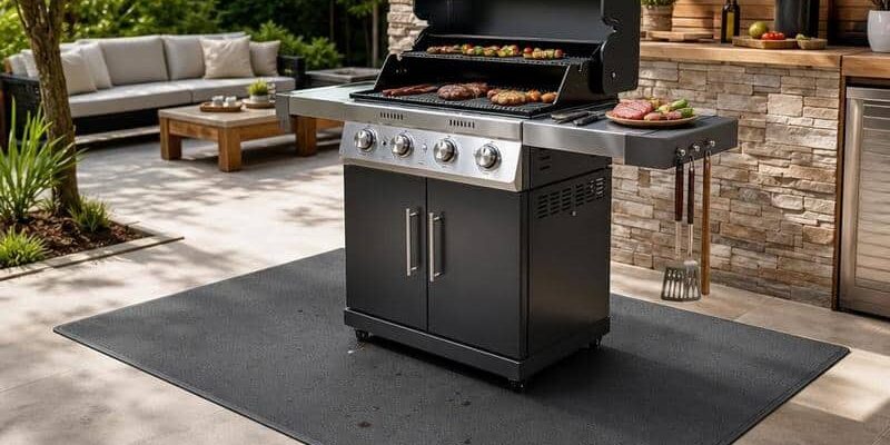 Grill-Bodenmatte als sinnvolles Zubehör für BBQ, Grillen, Smoken und die Outdoorküche