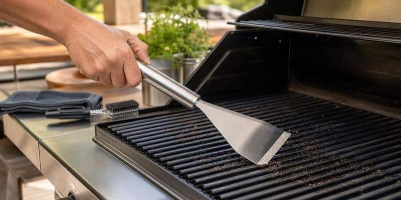 Grill Reinigungsspatel als unverzichtbares Zubehör für BBQ, Grillen, Smoken und die Outdoorküche