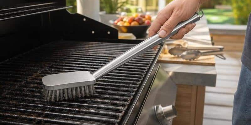 Grillbürste aus Edelstahl als unverzichtbares Zubehör für BBQ, Grillen, Smoken und die Outdoorküche