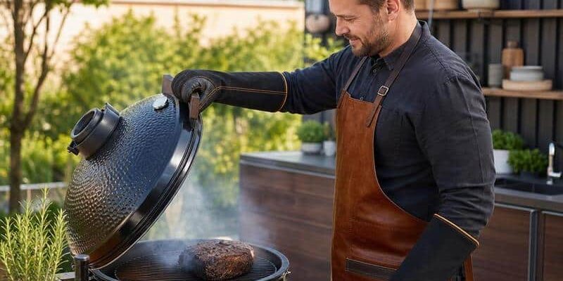 Grillhandschuhe extra lang als unverzichtbares Zubehör für BBQ, Grillen, Smoken und die Outdoorküche