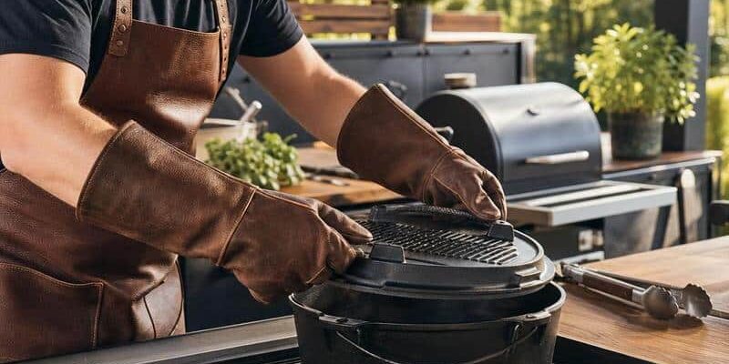 Grillhandschuhe Leder als unverzichtbares Zubehör für BBQ, Grillen, Smoken und die Outdoorküche