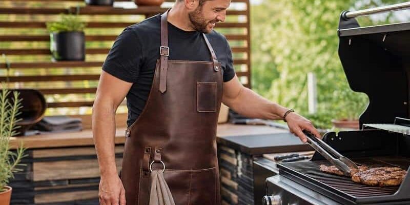 Grillschürze aus Leder als unverzichtbares Zubehör für BBQ, Grillen, Smoken und Outdoorküche