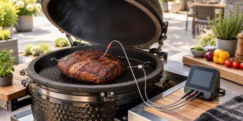 Grillthermometer für Kamado als unverzichtbares Zubehör für BBQ, Smoken und Outdoorküche