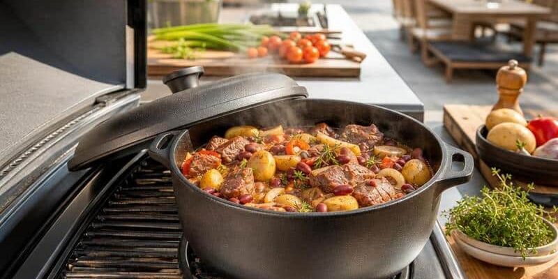 Grilltopf aus Gusseisen als unverzichtbares Zubehör für BBQ, Grillen, Smoken und die Outdoorküche