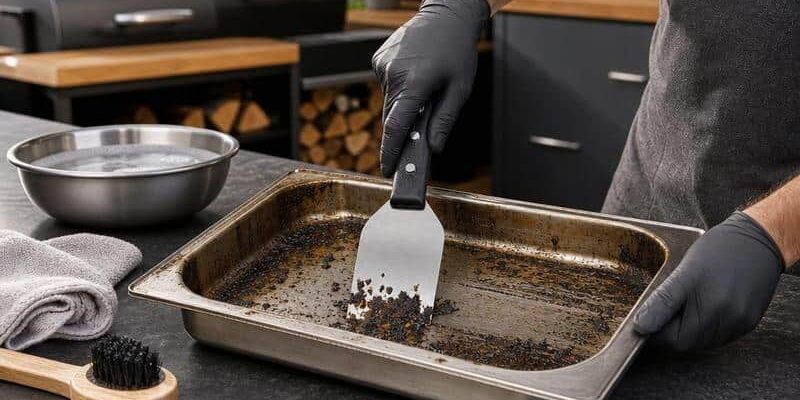Grillwannen-Schaber als sinnvolles Zubehör für BBQ, Grillen, Smoken und die Outdoorküche