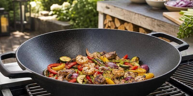 Grillwok aus Gusseisen: Unverzichtbares Zubehör für BBQ, Grill, Smoker und Outdoorküche