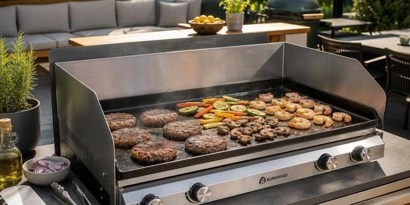 Plancha Spritzschutz als sinnvolles Zubehör für BBQ, Grillen, Smoken und die Outdoorküche