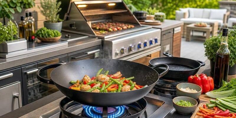 Wokbrenner Gas als starke Ergänzung für BBQ, Grillen, Smoken und die Outdoorküche